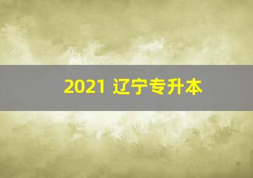 2021 辽宁专升本